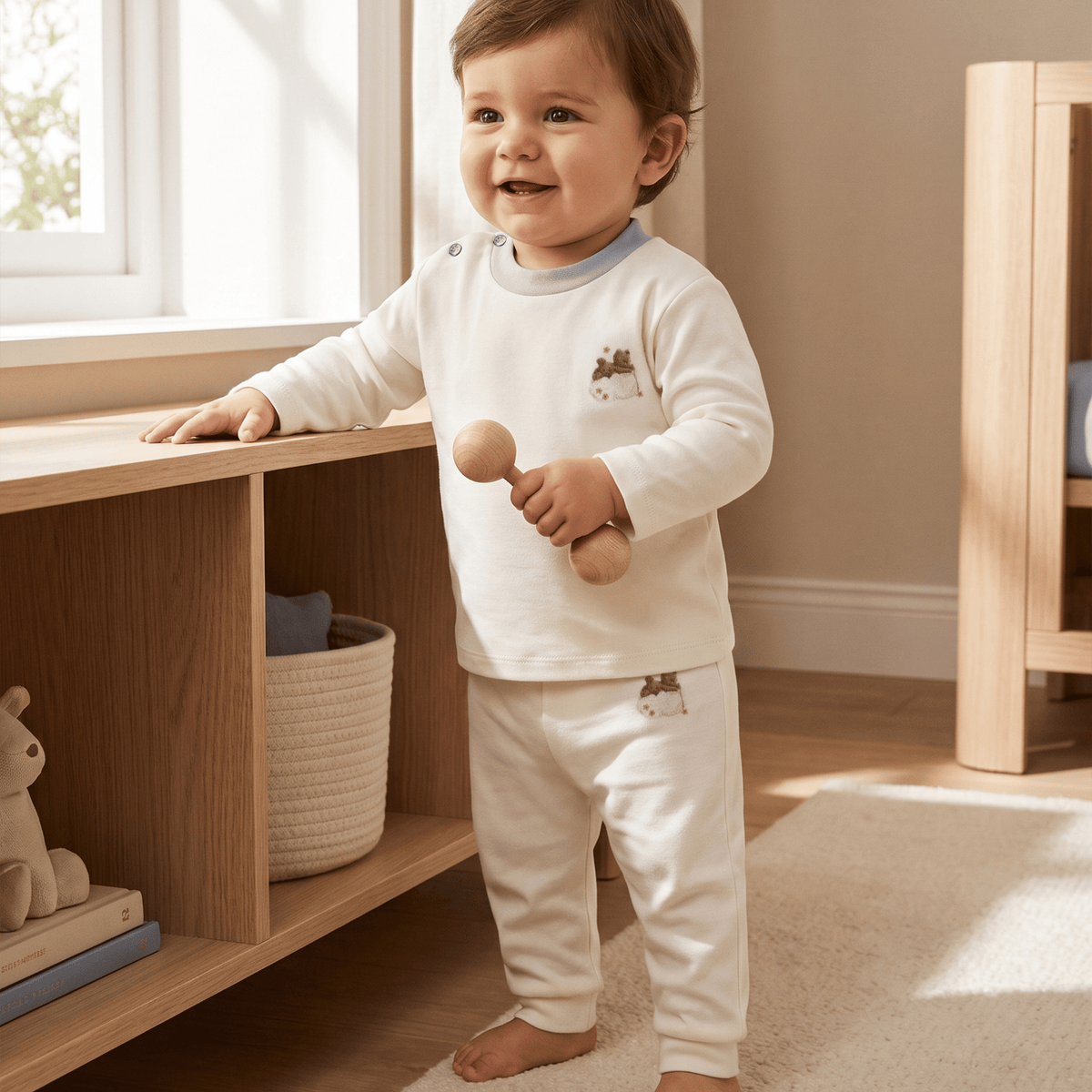 %100 Pamuk Teddy Nakışlı Tayt