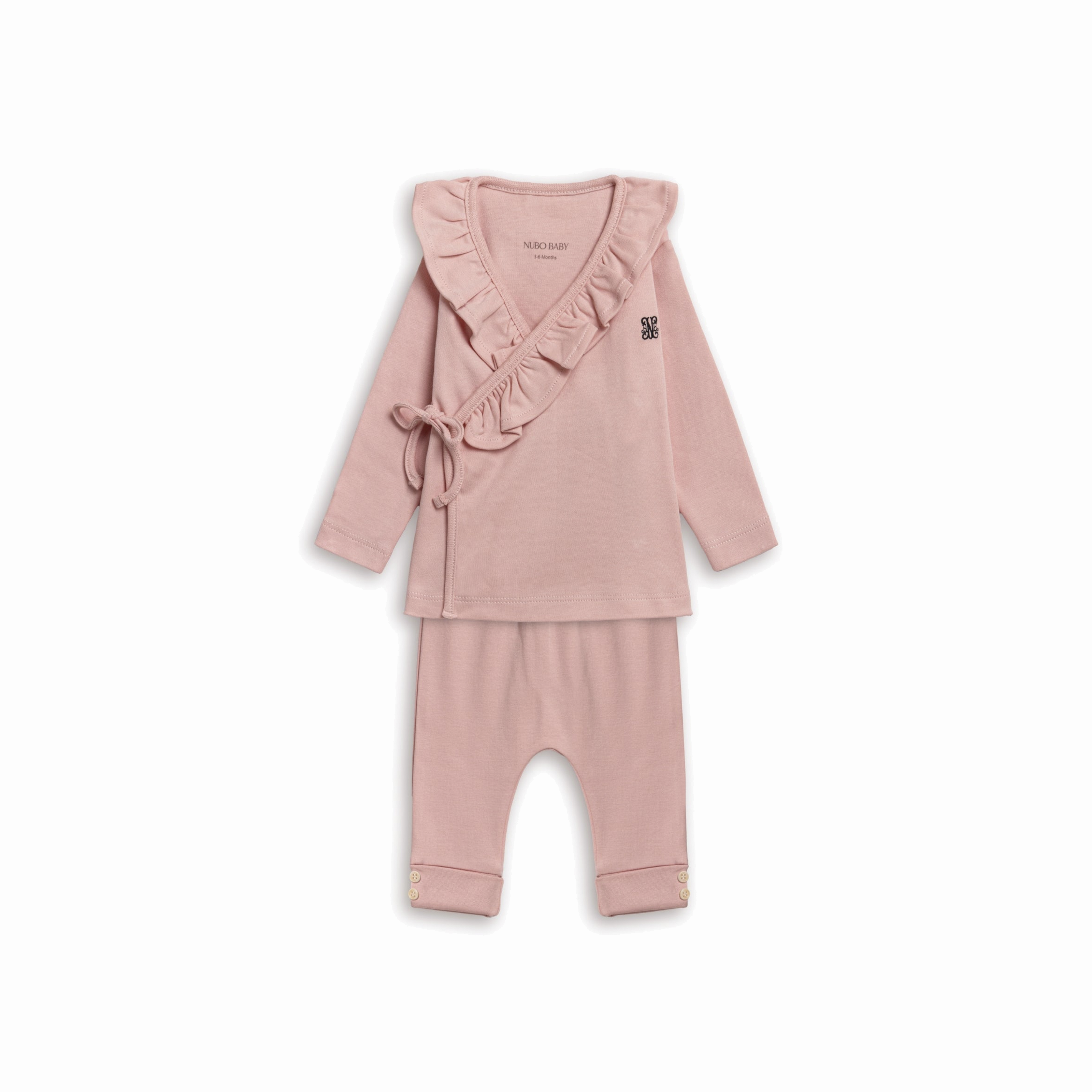 2’li Fırfırlı Bluz & Tayt Takım