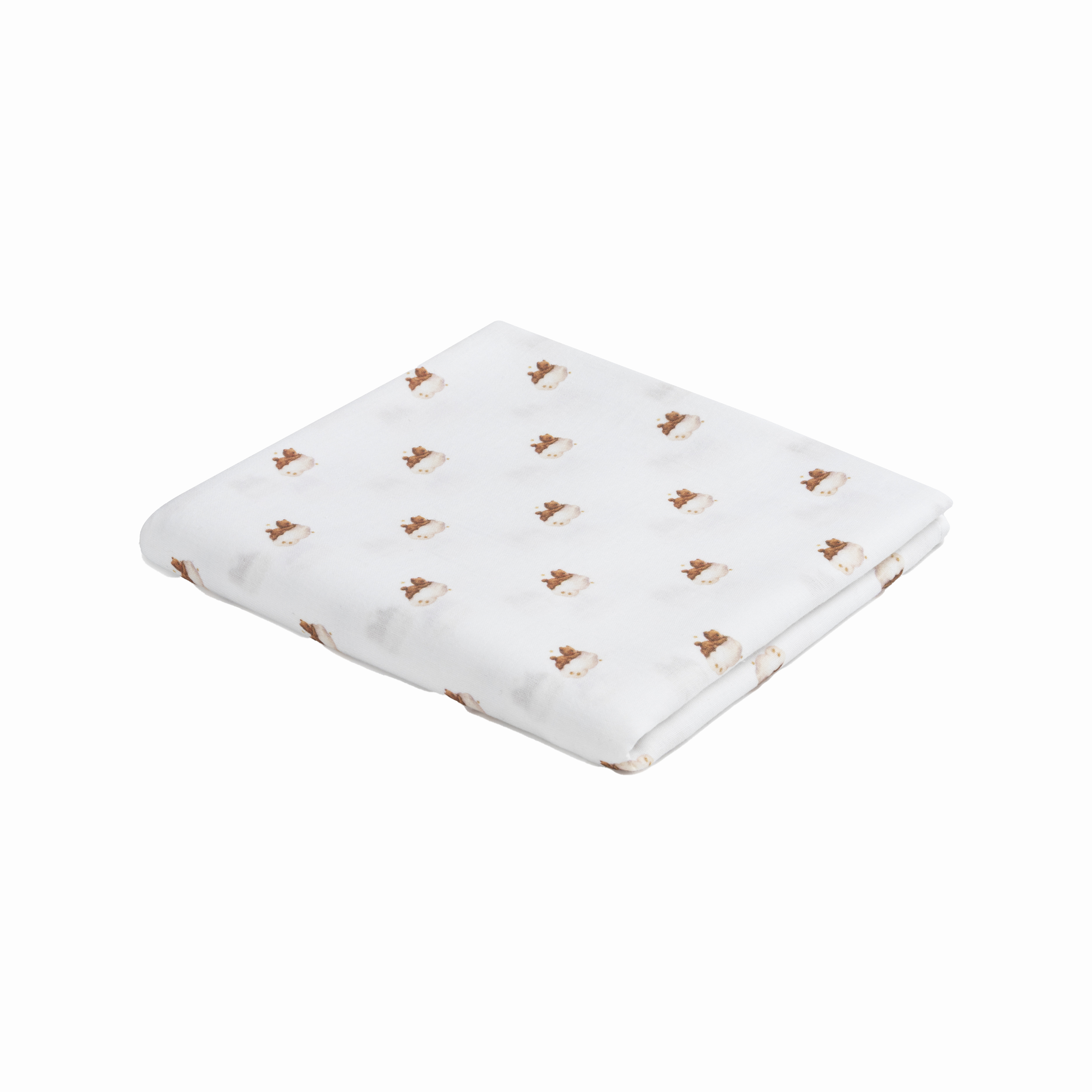 Teddy Desenli Müslin Bebek Battaniyesi