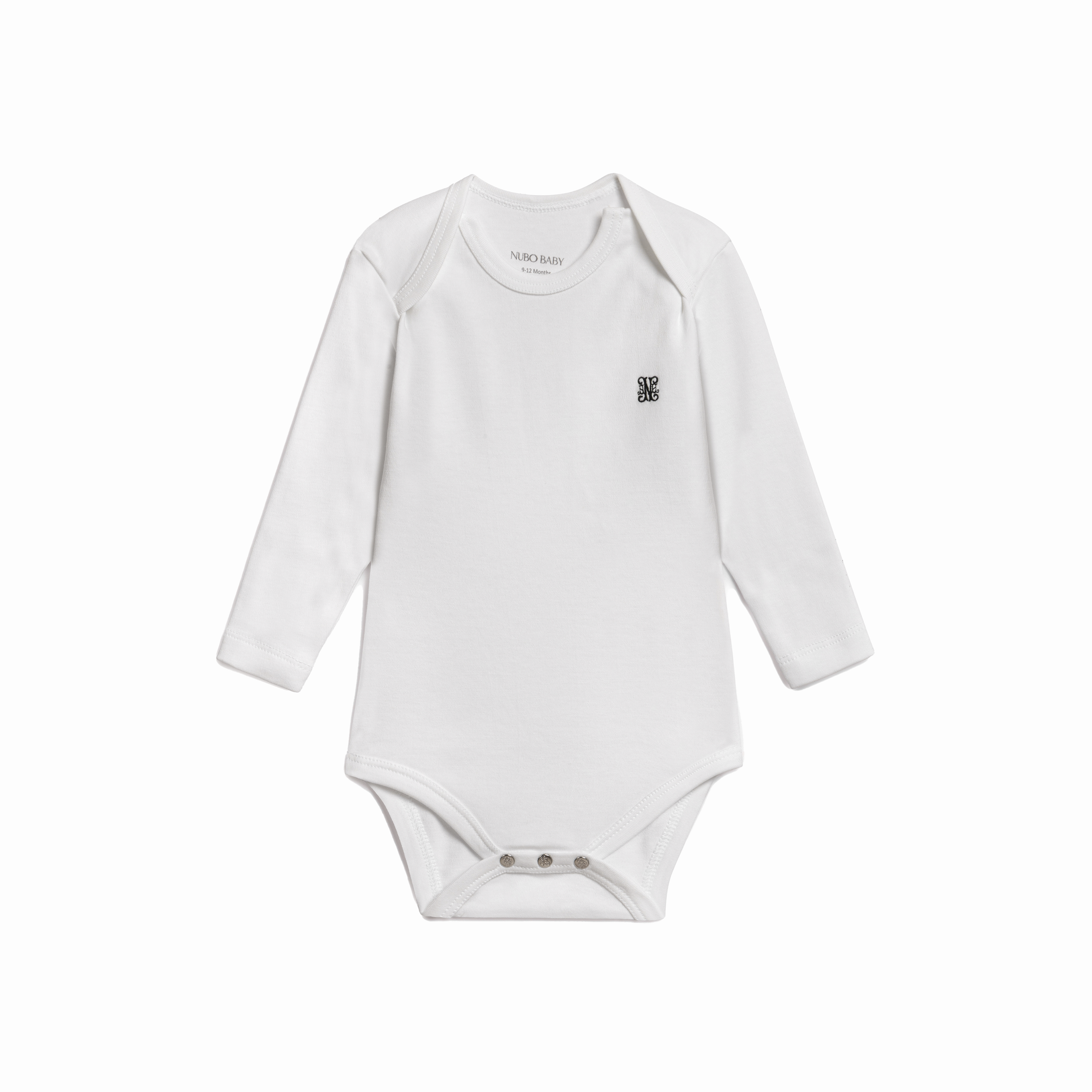 Uzun Kollu Monogram Nakışlı Body