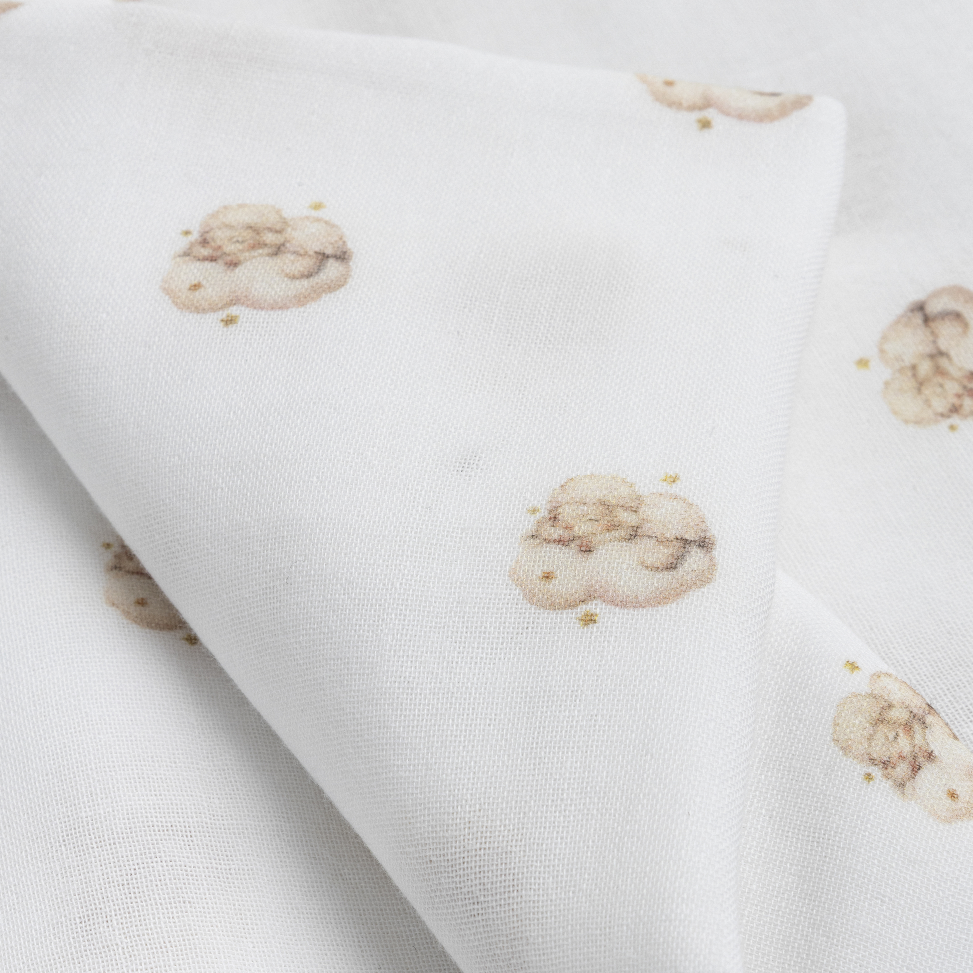 Kuzu Desenli Müslin Bebek Battaniyesi