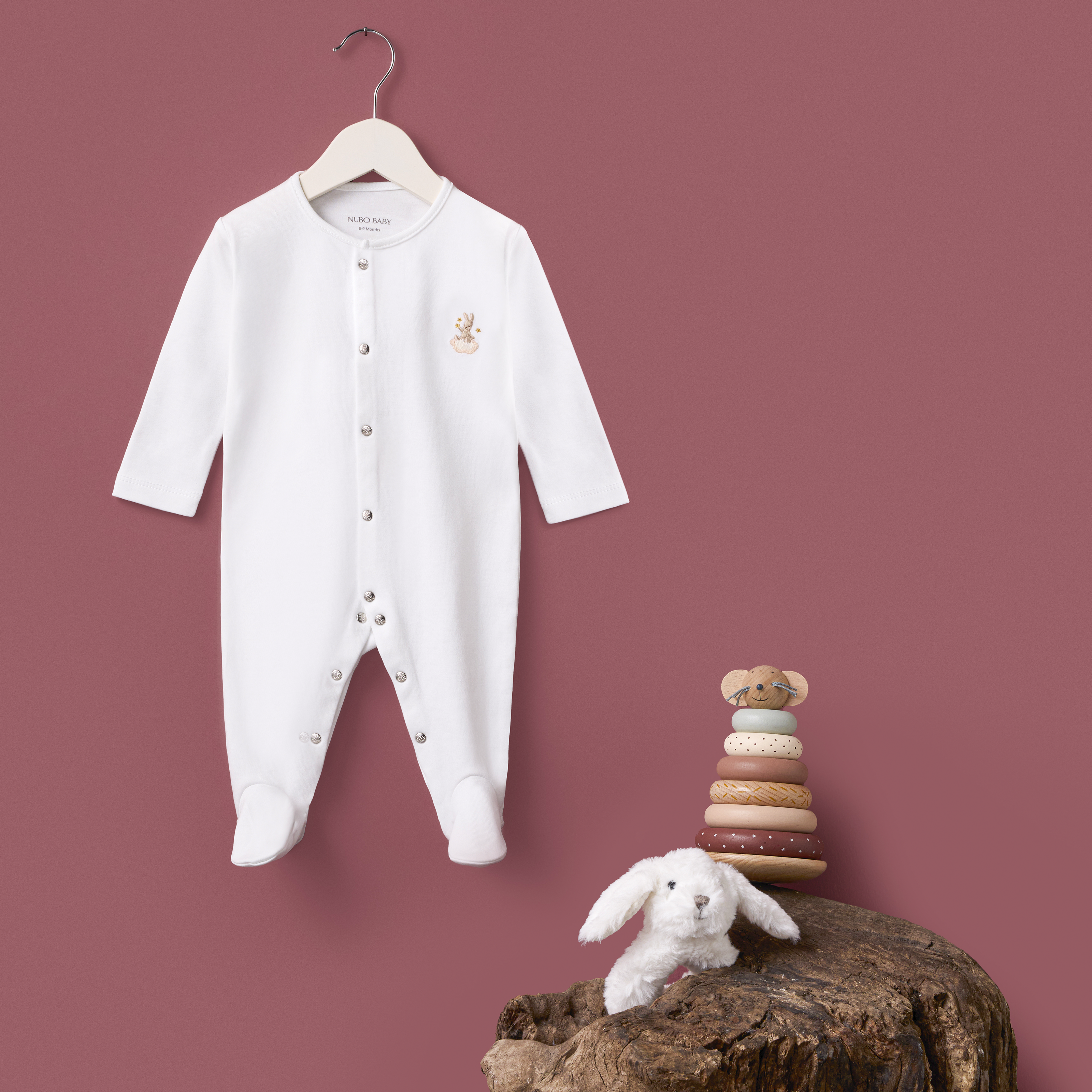 Tavşan Nakışlı Pijama Tulum