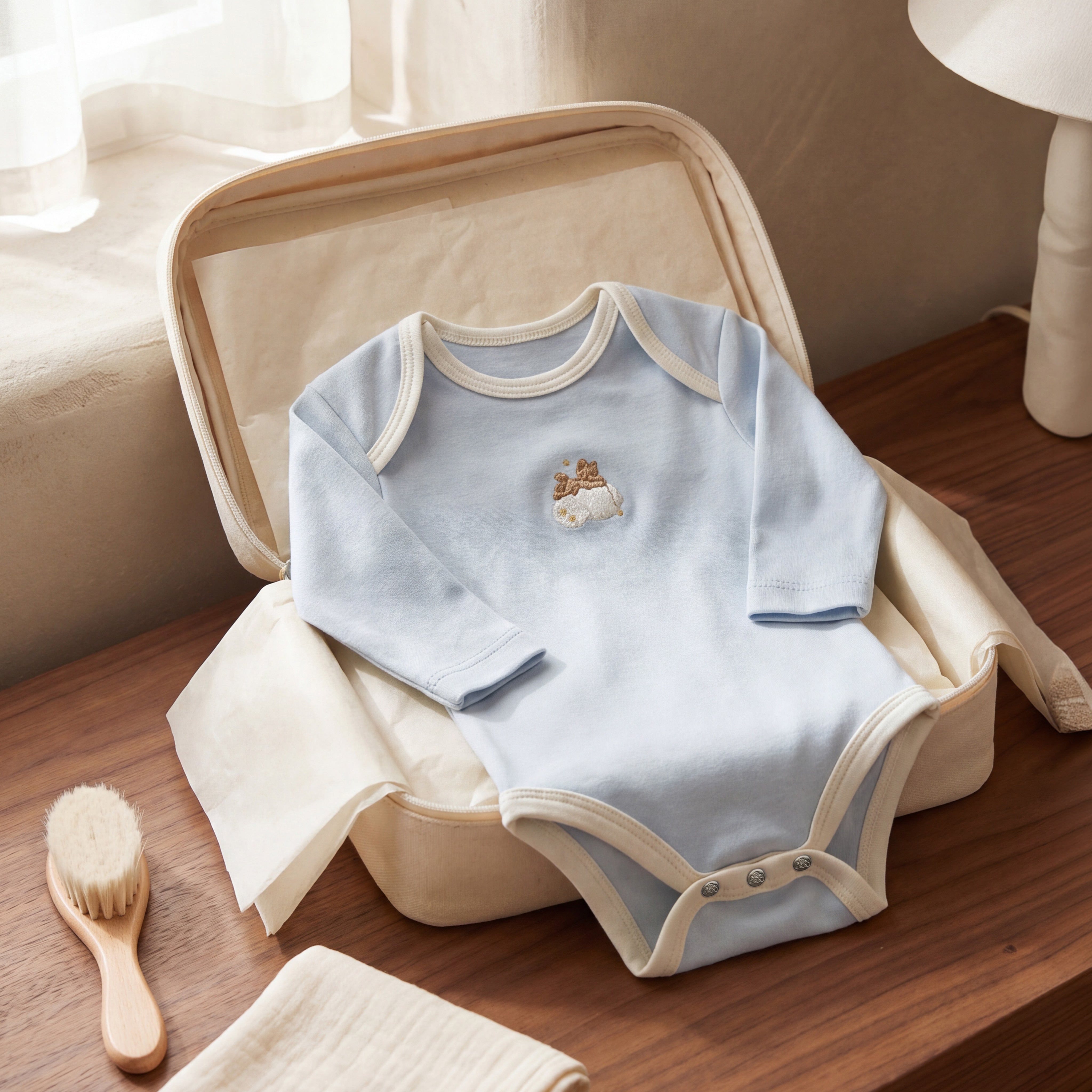 %100 Pamuk Teddy Nakışlı Body
