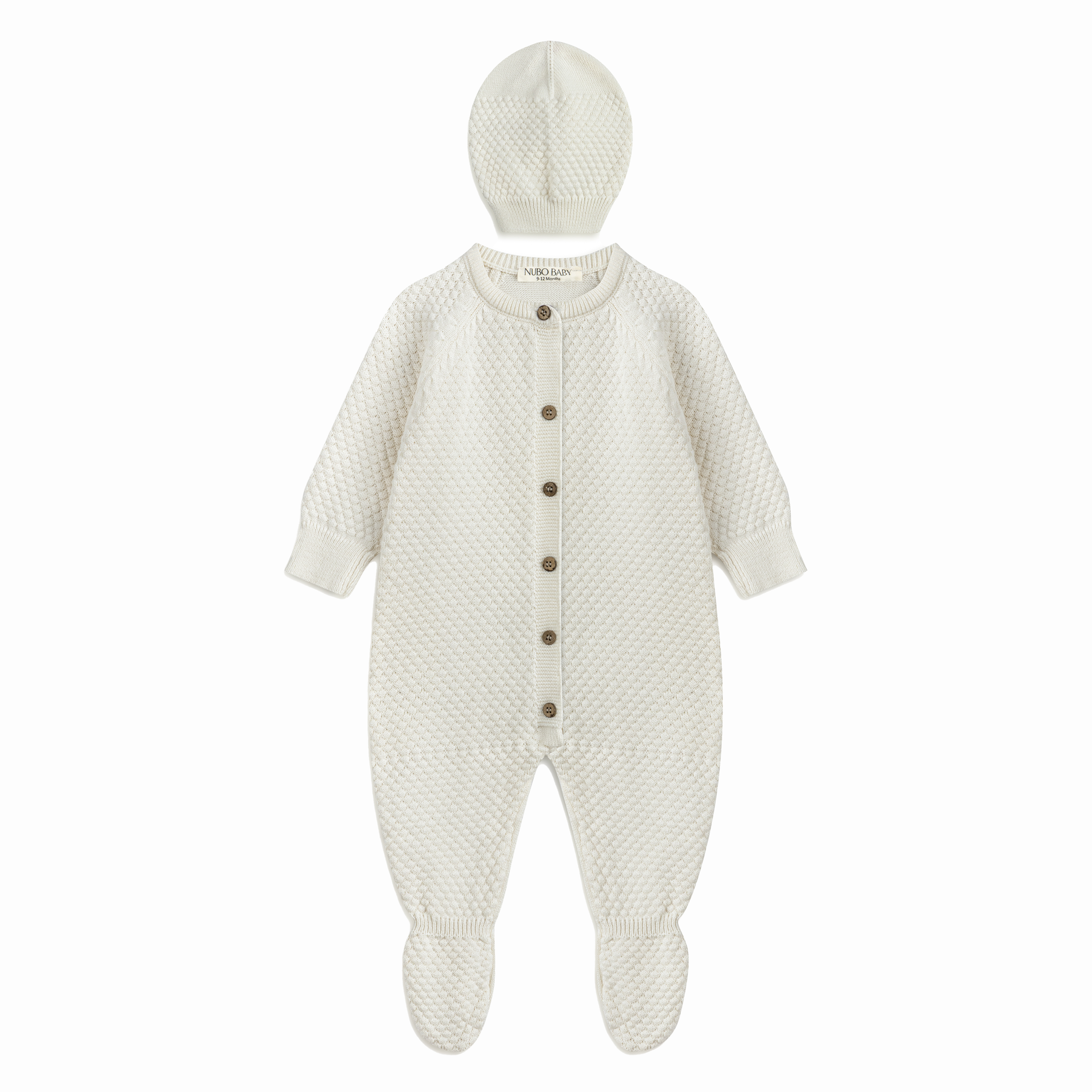 Ekru Triko Takım & Battaniye Seti