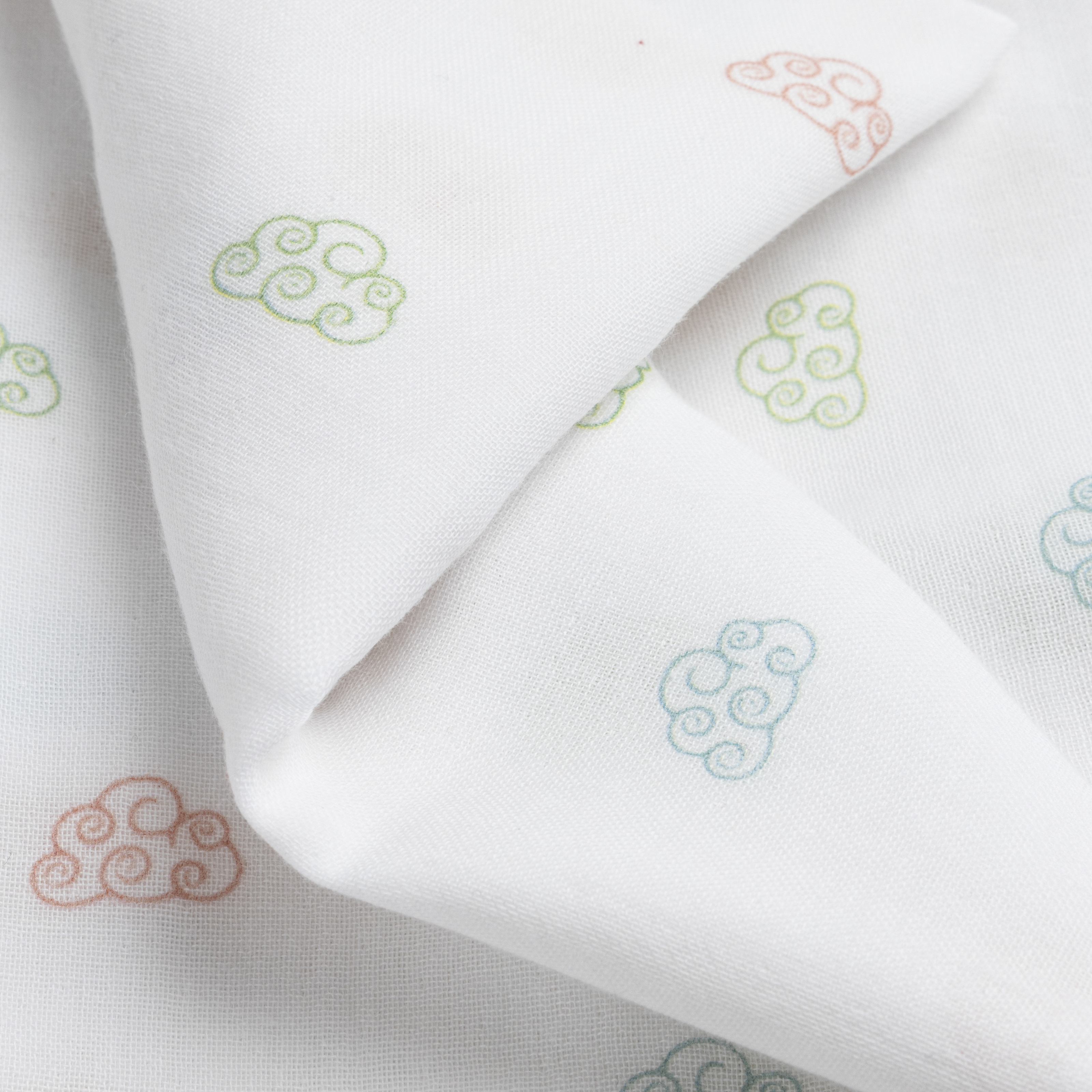 Bulut Desenli Müslin Bebek Battaniyesi